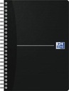 Oxford office essentials cahier à reliure spirale, 180 pages, ft a5, quadrillé 5 mm, noir