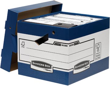 [0038801] Bankers box boîte à archives, format 33,3 x 29,2 x 40,4 cm, bleu
