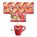 ACTION Royco: citrouille + pois-jambon + tomate légumes + volaille + asperges + curry + GRATUIT 6 tasses