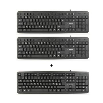 [KI46140] ACTION GEMBIRD CLAVIER, AZERTY (Réf. GB10101) 2 + 1 GRATUIT