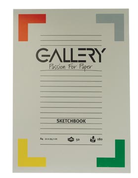 [01318] Gallery bloc de croquis, ft 21 x 29,7 cm (a4)