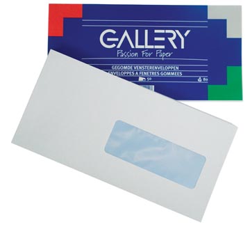 [01547] Gallery enveloppes avec fenêtre à droite, paquet de 50 pièces