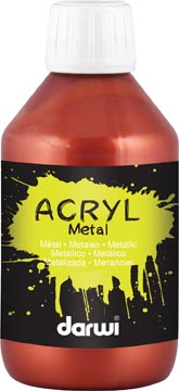 [0250057] Darwi peinture acrylique metal effect, flacon de 250 ml, cuir