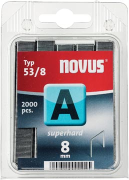 [0420356] Novus agrafes a 53/8 super hard, boîte de 2000 agrafes