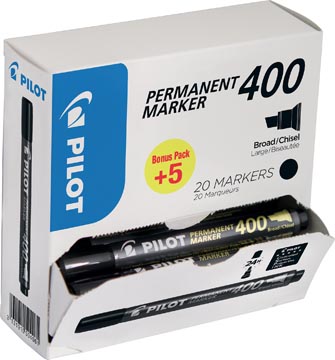 [0504061] Pilot marqueur permanent 400, boîte de 15 + 5 pièces, noir