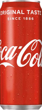 [052077] Coca-cola boisson rafraîchissante, sleek canette de 33 cl, paquet de 24 pièces