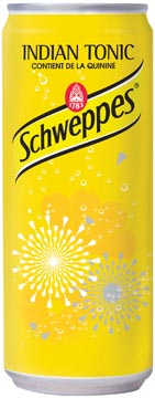 [052570] Schweppes indian tonic, boisson rafraîchissante, canette de 33 cl, paquet de 24 pièces