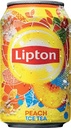 Lipton ice tea pêche boisson rafraîchissante, canette de 33 cl, paquet de 24 pièces