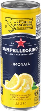[053613] San pellegrino limonade limonata, canette sleek de 33 cl, paquet de 6 pièces
