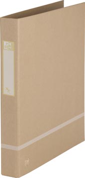 [063040] Oxford touareg classeur à anneaux, format a4, en carton, dos de 3,5 cm, 2 d-anneaux, sable