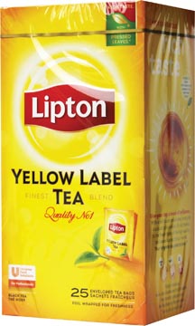 [087000] Lipton thé, yellow label, squeezable, bôite de 25 sachets
