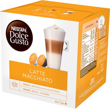 [087200] Nescafé dolce gusto dosettes de café, latte macchiato, paquet de 16 dosettes