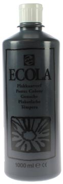 [0971700] Talens ecola gouache flacon de 1000 ml, noir