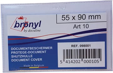 [098001] Bronyl étui en u en pvc transparente de 140 microns, ft carte de crédit