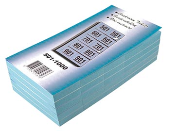 [1000VB] Carnets pour vestiaire numéros de 501 à 1.000, bleu
