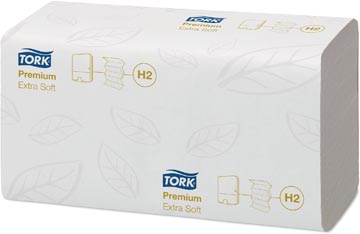 [100297] Tork premium xpress® essuie-mains extra doux xl, multifold, 2 pli, système h2, blanc