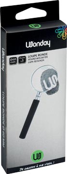 [100572] Wonday loupe, diamètre: 60 mm, grossit 3 fois, dans un etui