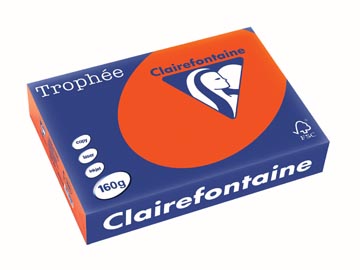 [1021C] Clairefontaine trophée intens, papier couleur, a4, 160 g, 250 feuilles, églantine