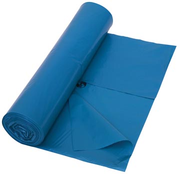 [10306] Sac poubelle 45 microns, ft 80 x 100 cm, 60 litres, bleu, rouleau de 25 pièces