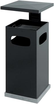 [394786] Eko poubelle et cendrier avec un toit détachable et un bac intérieur