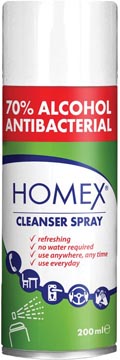 [104753] Homex cleanser spray, 70 % alcool, bombe aérosol de 200 ml