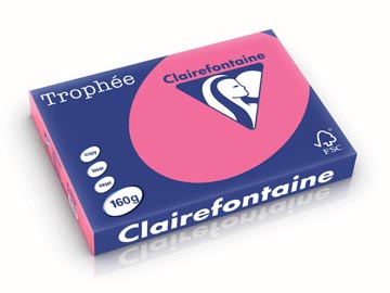[1048C] Clairefontaine trophée intens, papier couleur, a3, 160 g, 250 feuilles, fuchsia