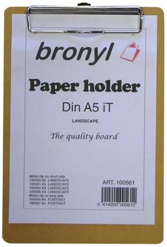 [10561] Bronyl plaque à pince pour ft a5 (16 x 25 cm)