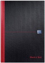 Oxford black n' red cahier rembordé, 192 pages, ft a4, blanco