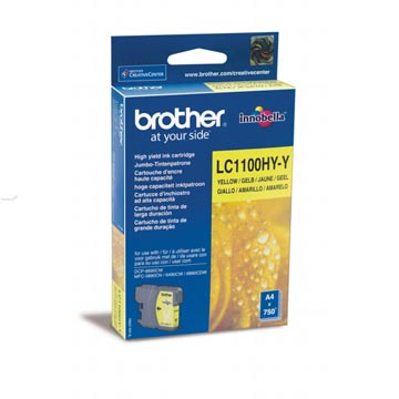 [1100HYY] Brother cartouche d'encre, 750 pages, oem lc-1100hyy, jaune