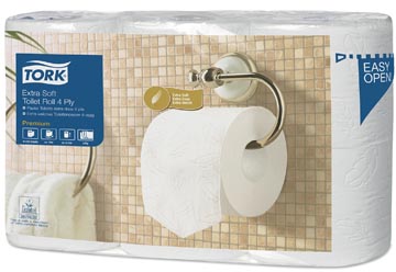 [110405T] Tork papier toilette conventional, 4 plis, système t4, paquet de 6 rouleaux