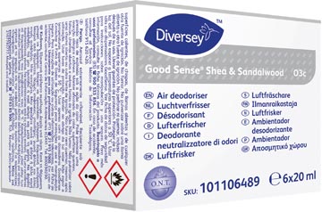 [1116489] Good sense recharge pour désodorisant automatique, shea & sandalwood, paquet de 6 pièces