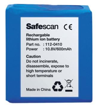 [392778] Safescan pile rechargeable lb-105, pour détecteur de faux billets 155-165