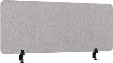 [1129052] Smit visual séparateur de bureau, gris clair, 60 x 160 cm, avec 2 pinces