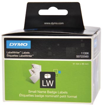 [11356] Dymo étiquettes labelwriter, ft 89 x 41 mm, amovible, blanc, 300 étiquettes