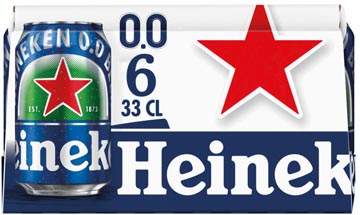 [11635] Heineken bière, sans alcool, canette de 33 cl, paquet de 6 pièces