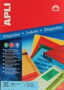 Apli etiquettes colorées ft 210 x 297 mm (l x h), bleu, 100 pièces, 1 par feuille