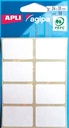 Agipa étiquettes blanches en pochette ft 24 x 35 mm (l x h), 56 pièces, 8 par feuille