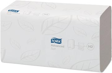 [120289] Tork xpress advanced essuie-mains 2 plis, système h2, blanc, paquet de 21 pièces