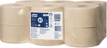 [120377] Tork naturel mini jumbo papier toilette, t2 advanced, paquet de 12 rouleaux