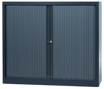 [12102SA] Bisley armoire à rideaux, ft 103 x 120 x 43 cm (h x l x p), 2 tablettes, anthracite