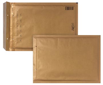 [12216] Bong airpro enveloppes à bulles d'air, ft 180 x 265 mm, avec bande adhésive, boîte de 100 pièces, brun
