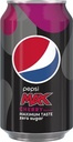 Pepsi max boisson rafraîchissante, cherry, canette de 33 cl, paquet de 24 pièces