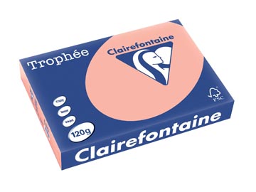 [1243C] Clairefontaine trophée pastel, papier couleur, a4, 120 g, 250 feuilles, pêche