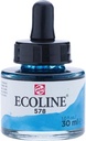 Talens ecoline peinture à l'eau flacon de 30 ml, bleu ciel (cyan)