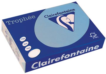 [1263C] Clairefontaine trophée intens, papier couleur, a3, 80 g, 500 feuilles, bleu royal