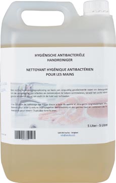 [1290605] Nettoyant hygiénique antibactérien pour les mains, bidon de 5 litres