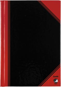 [1302813] Bantex carnet de notes, ft a5, 192 pages, ligné, rouge et noir