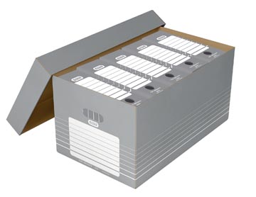 [1333273] Elba boîte à archives, ft 37 x 62,2 x 32,2 cm gris et blanc, paquet de 5