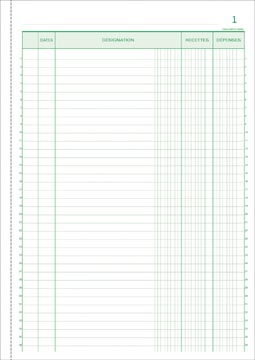 [13500E] Exacompta dépenses, ft 29,7 x 21 cm, français