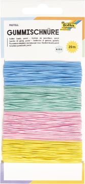 [137040] Folia fil élastique, 5 m, paquet de 4 pièces en couleurs pastel assorties